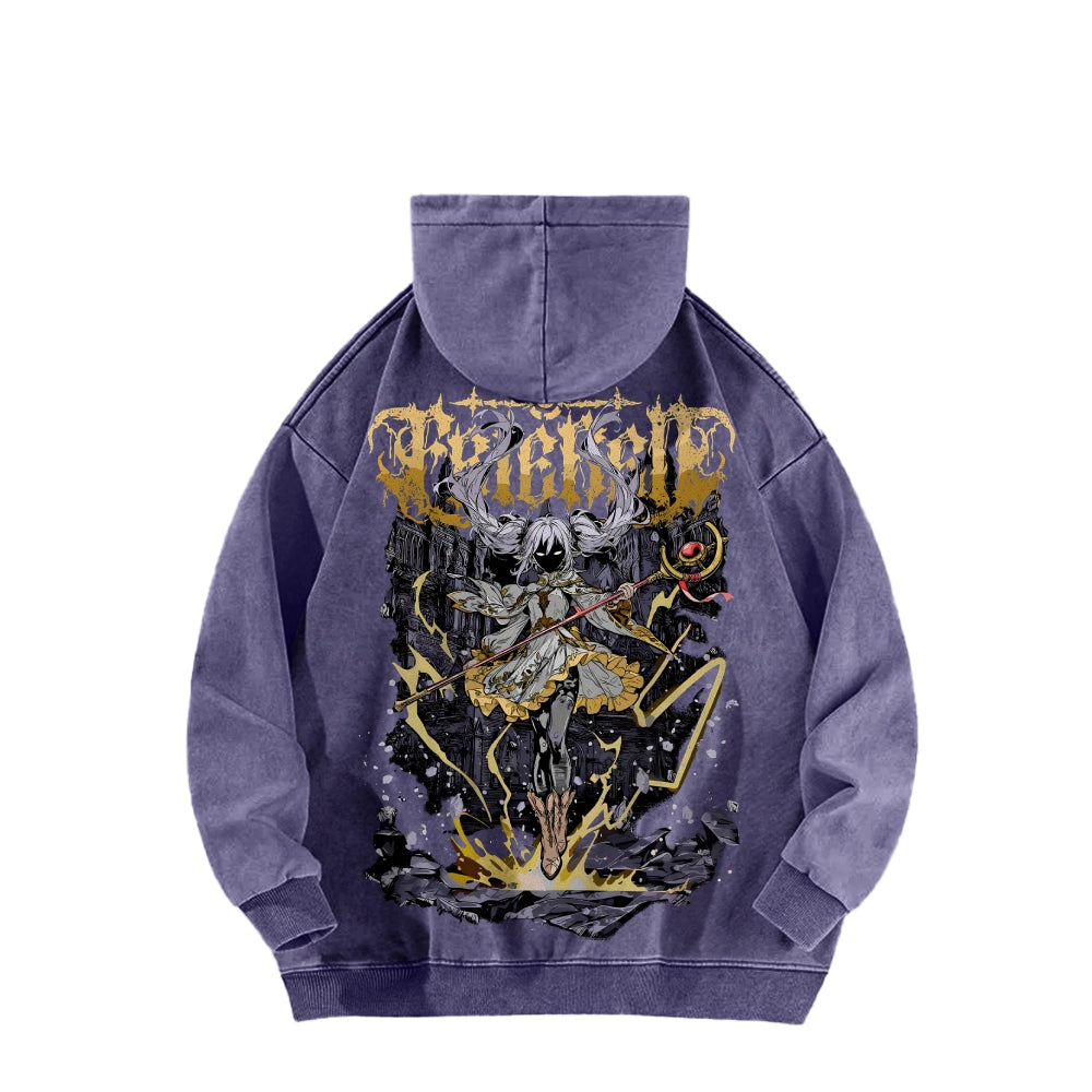 Frieren Casual Washed Hoodie 2508007195