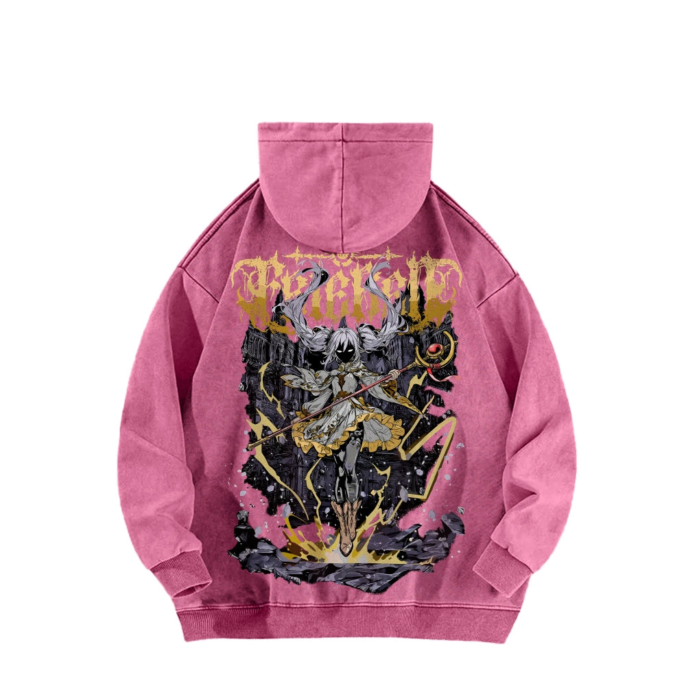 Frieren Casual Washed Hoodie 2508007195