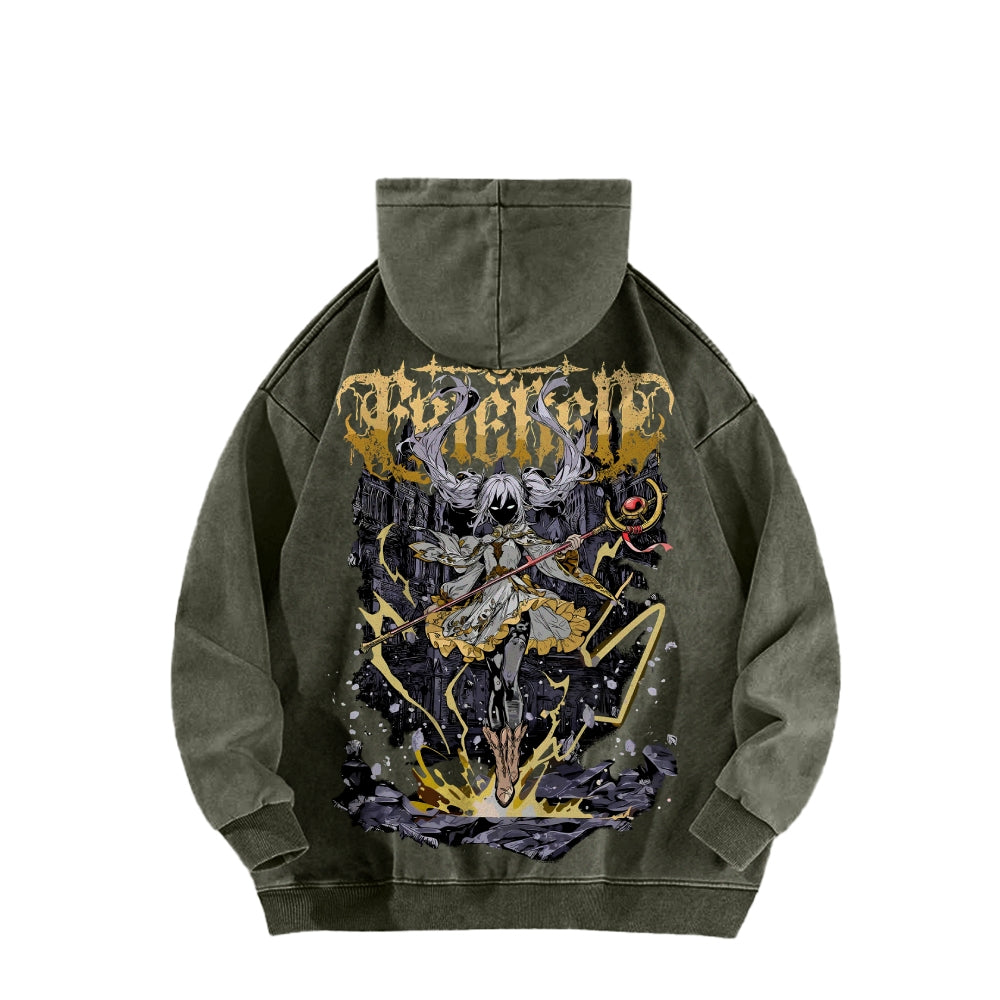 Frieren Casual Washed Hoodie 2508007195