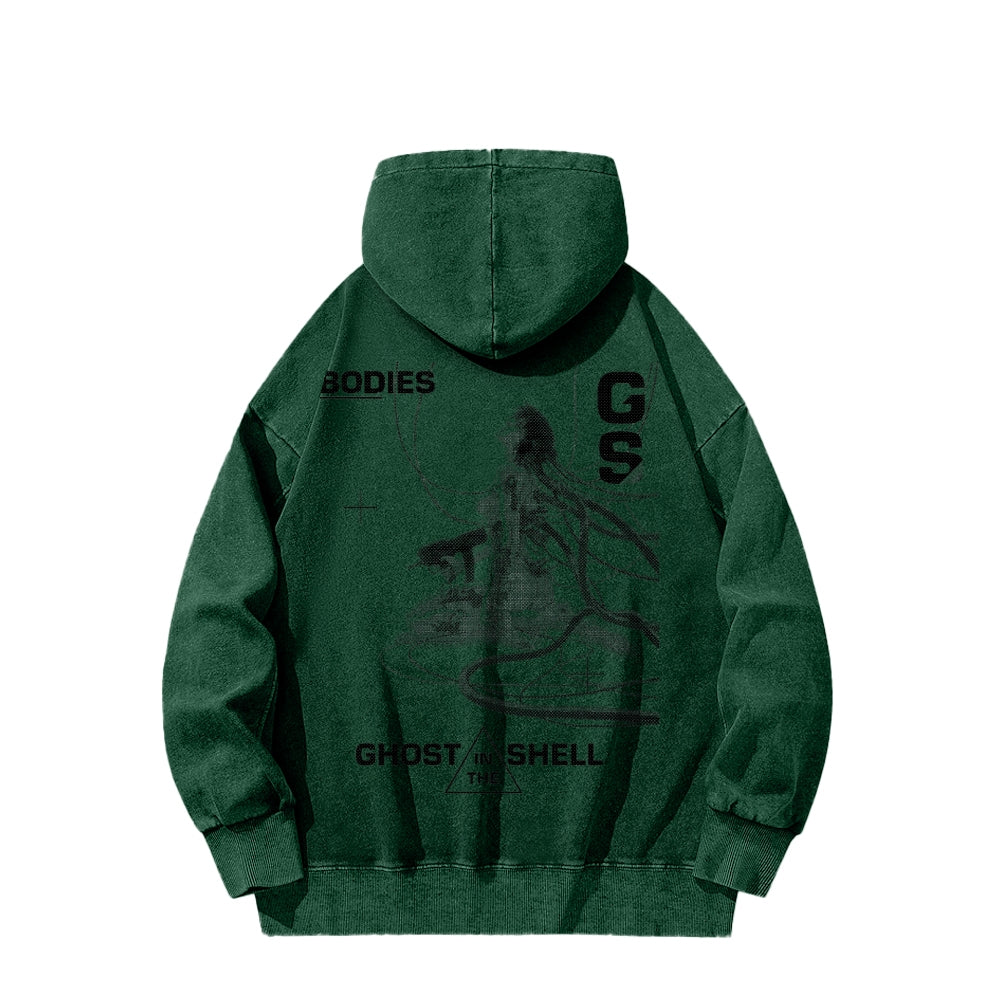 Ghost in the Shell Casual Washed Hoodie 2508014787