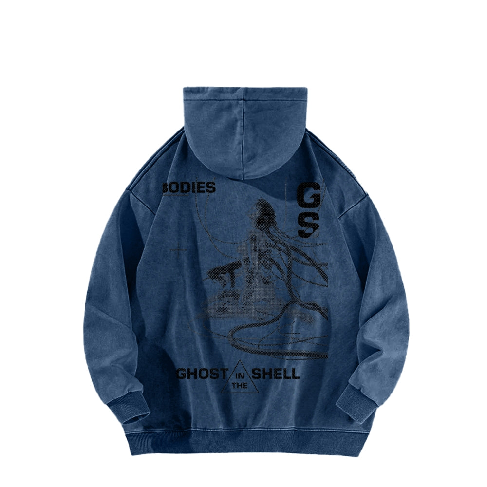 Ghost in the Shell Casual Washed Hoodie 2508014787