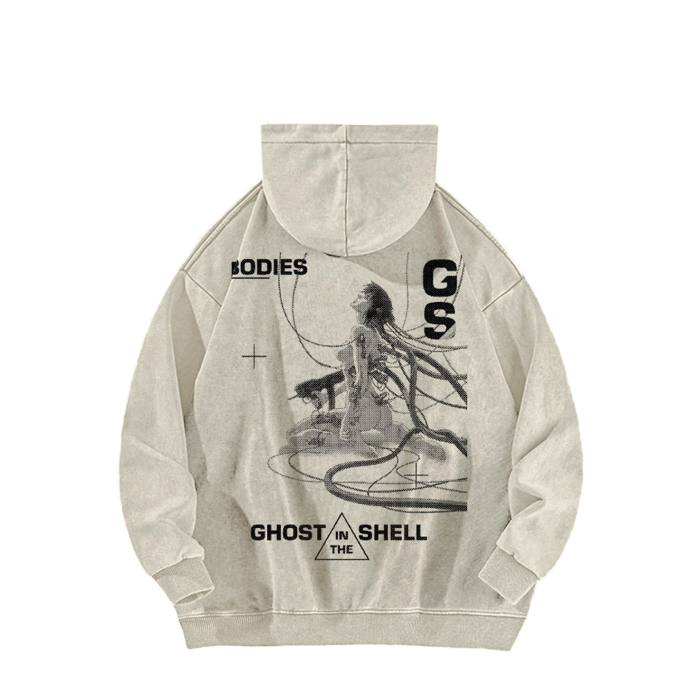 Ghost in the Shell Casual Washed Hoodie 2508014787