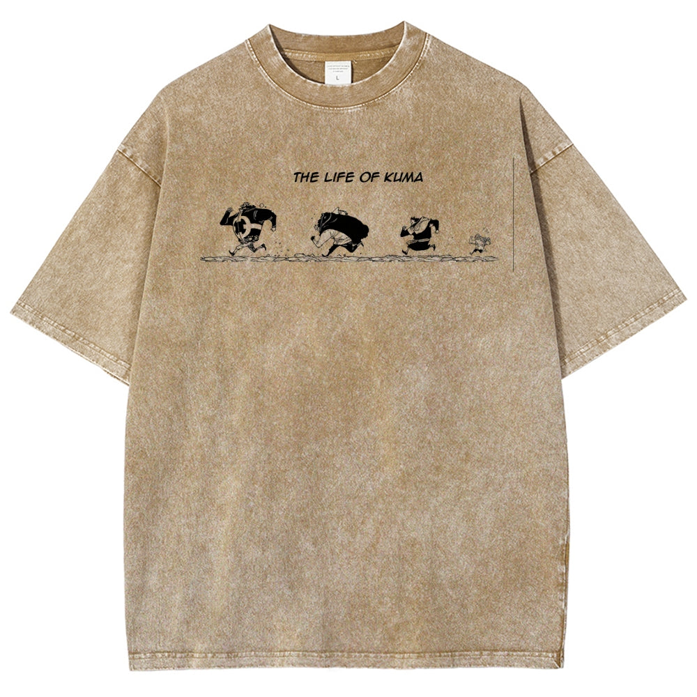 One Piece Bartholomew Kuma Unisex Fit Washed T-Shirt 2508016834