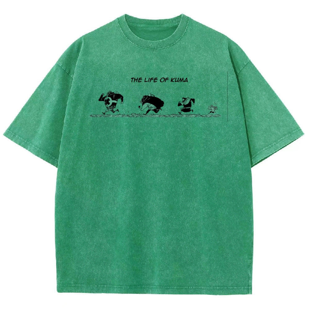 One Piece Bartholomew Kuma Unisex Fit Washed T-Shirt 2508016834