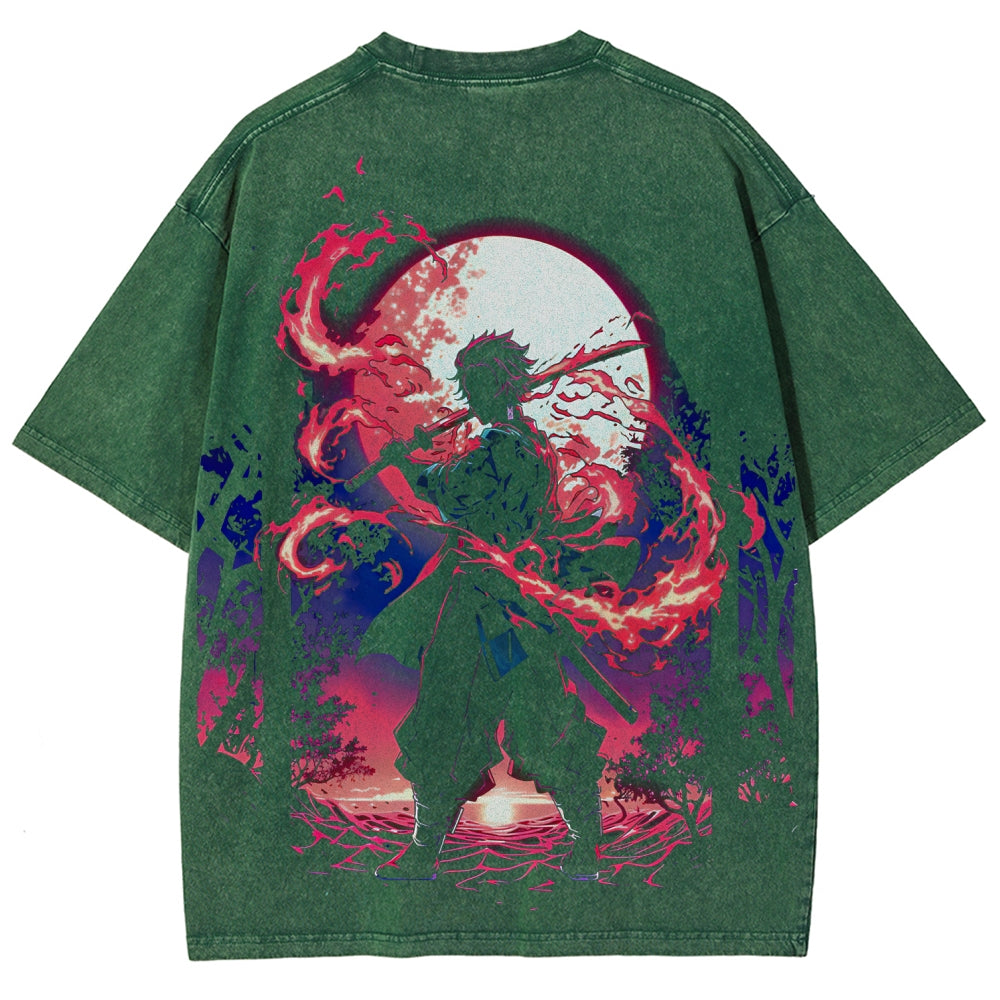 Demon Slayer Unisex Fit Washed T-Shirt 2508018941