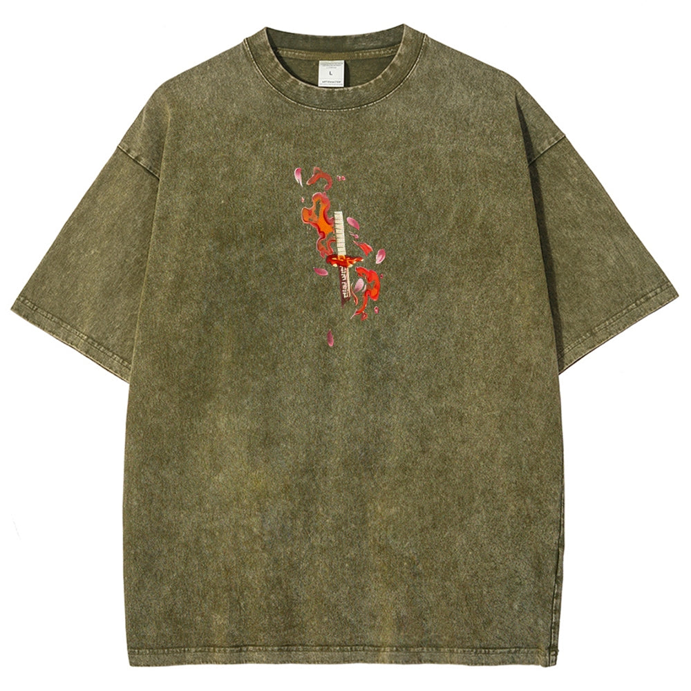 Demon Slayer Unisex Fit Washed T-Shirt 2508018941