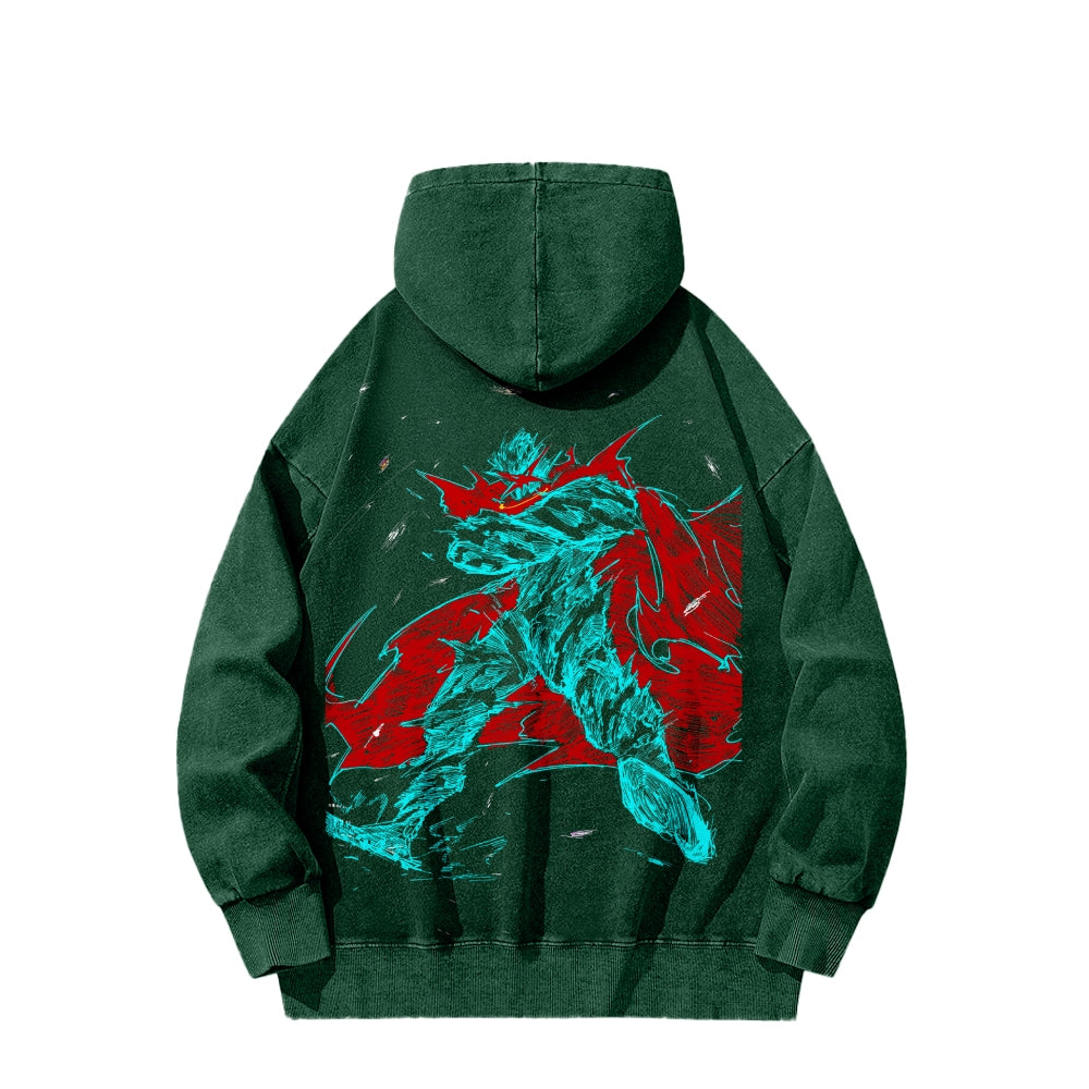 Gurren lagann Tengen Toppa Casual Washed Hoodie 2508025916