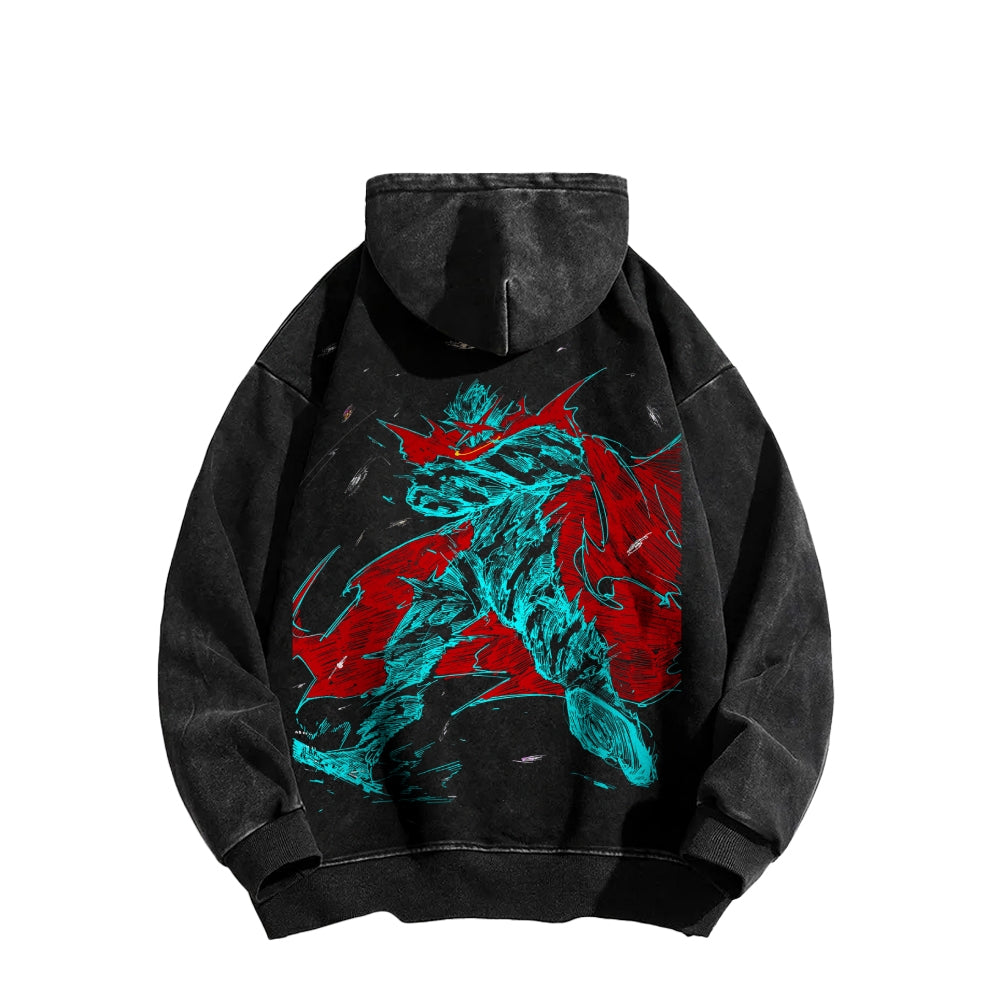 Gurren lagann Tengen Toppa Casual Washed Hoodie 2508025916
