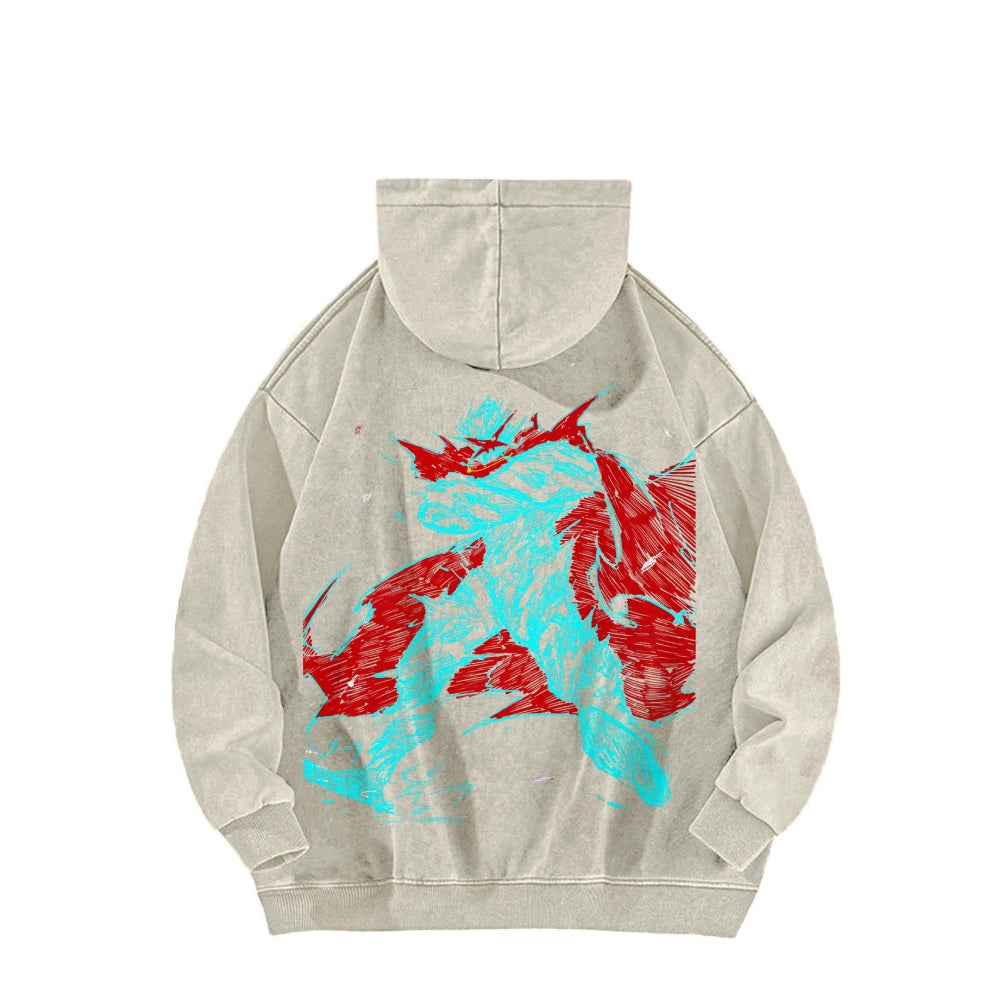 Gurren lagann Tengen Toppa Casual Washed Hoodie 2508025916