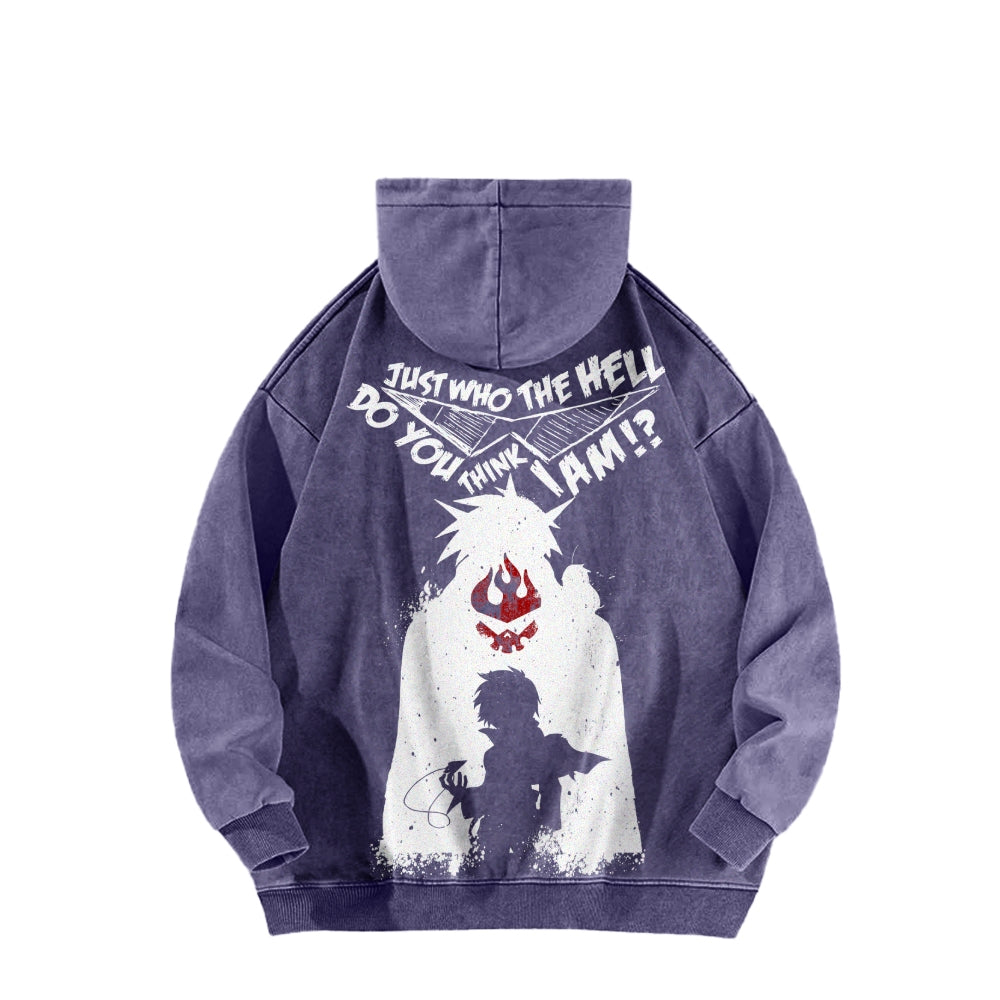Gurren lagann Tengen Toppa Casual Washed Hoodie 2508025924