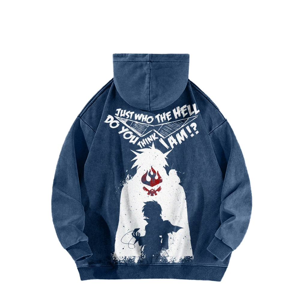Gurren lagann Tengen Toppa Casual Washed Hoodie 2508025924
