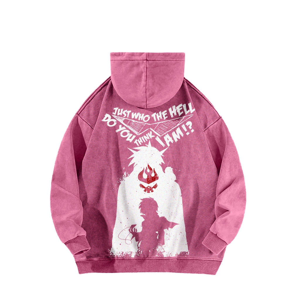 Gurren lagann Tengen Toppa Casual Washed Hoodie 2508025924