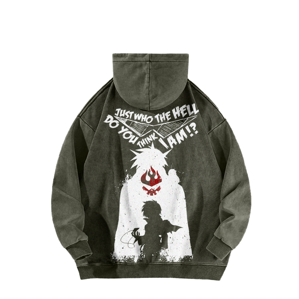 Gurren lagann Tengen Toppa Casual Washed Hoodie 2508025924