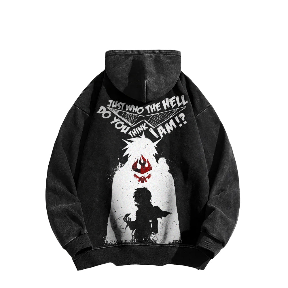 Gurren lagann Tengen Toppa Casual Washed Hoodie 2508025924