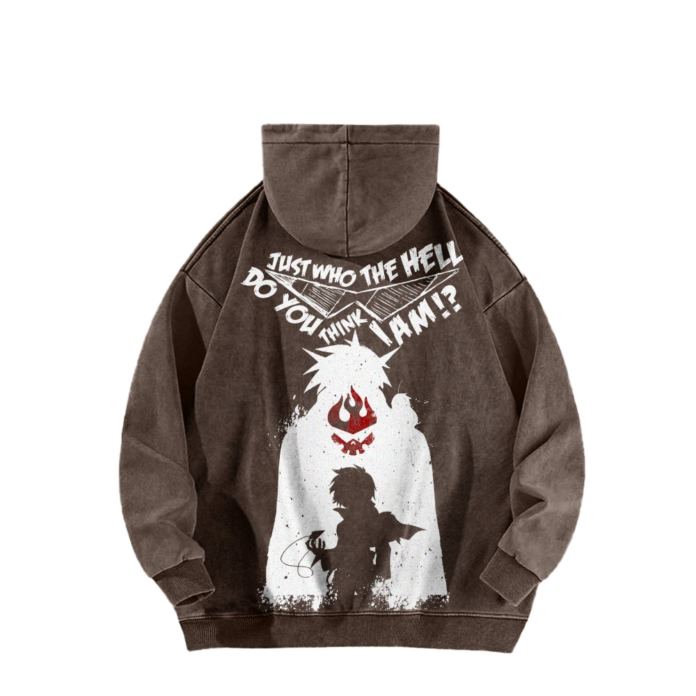 Gurren lagann Tengen Toppa Casual Washed Hoodie 2508025924