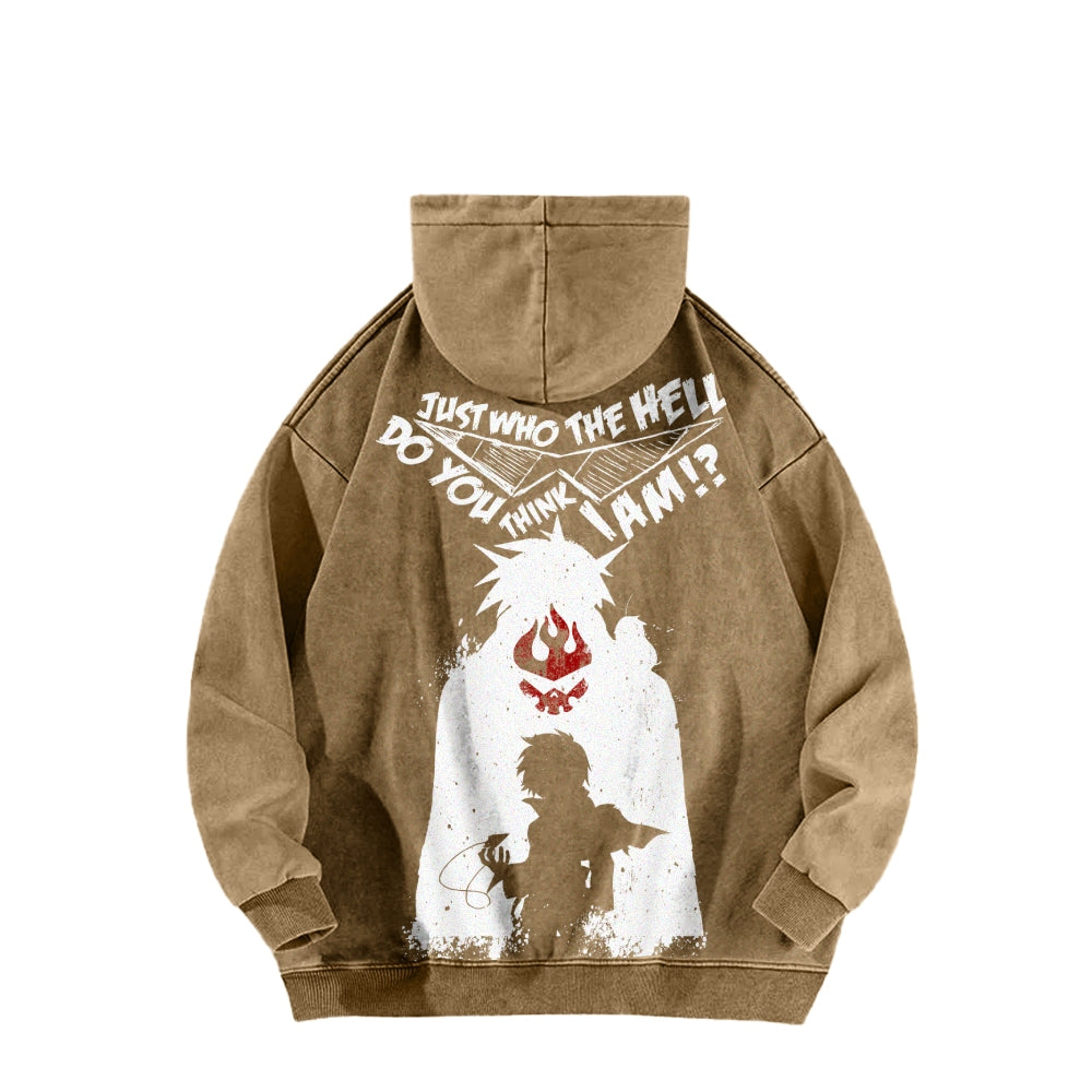 Gurren lagann Tengen Toppa Casual Washed Hoodie 2508025924