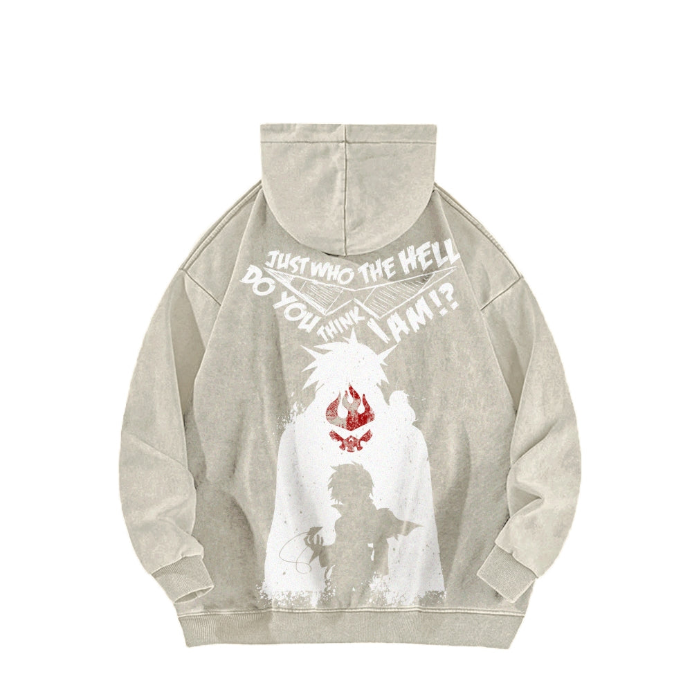 Gurren lagann Tengen Toppa Casual Washed Hoodie 2508025924