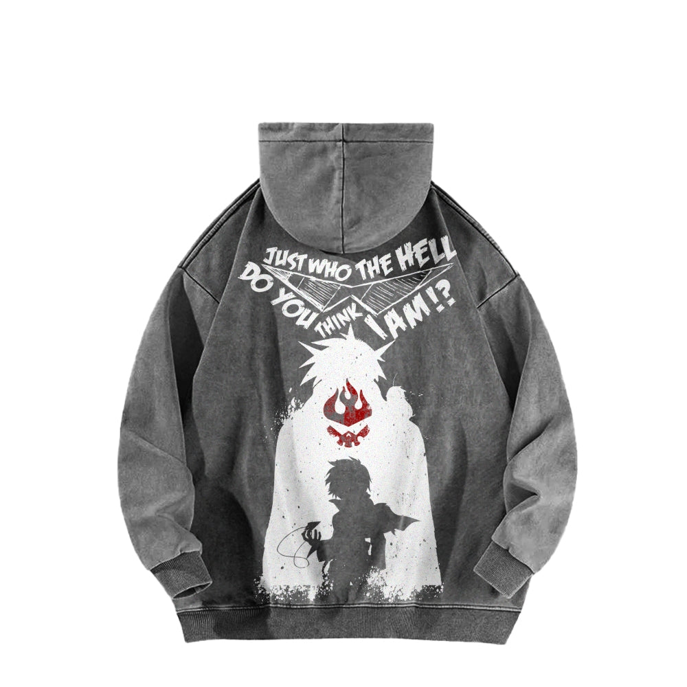 Gurren lagann Tengen Toppa Casual Washed Hoodie 2508025924