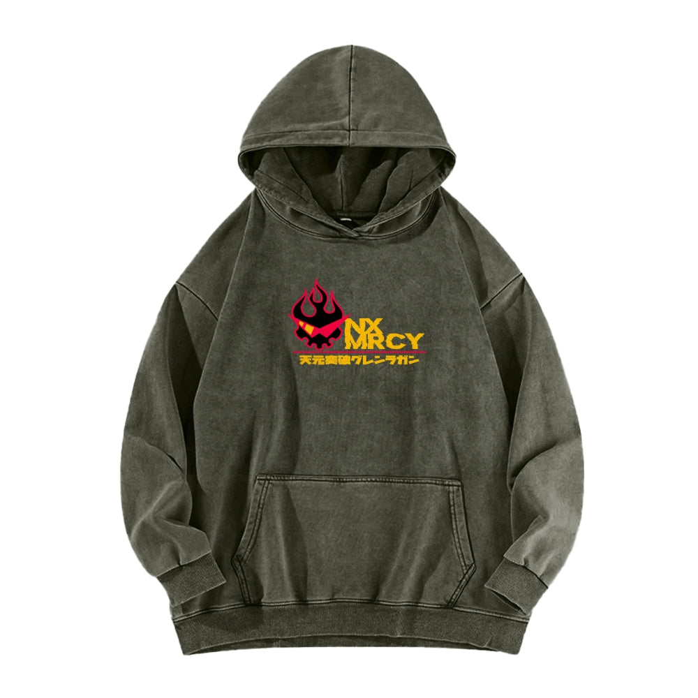 Gurren lagann Tengen Toppa Casual Washed Hoodie 2508025929