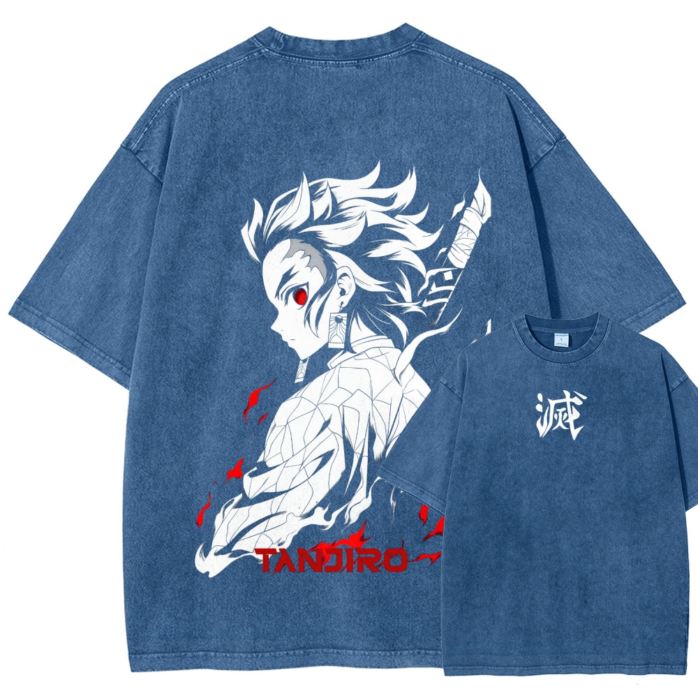 Demon Slayer Unisex Fit Washed T-Shirt 2509001406