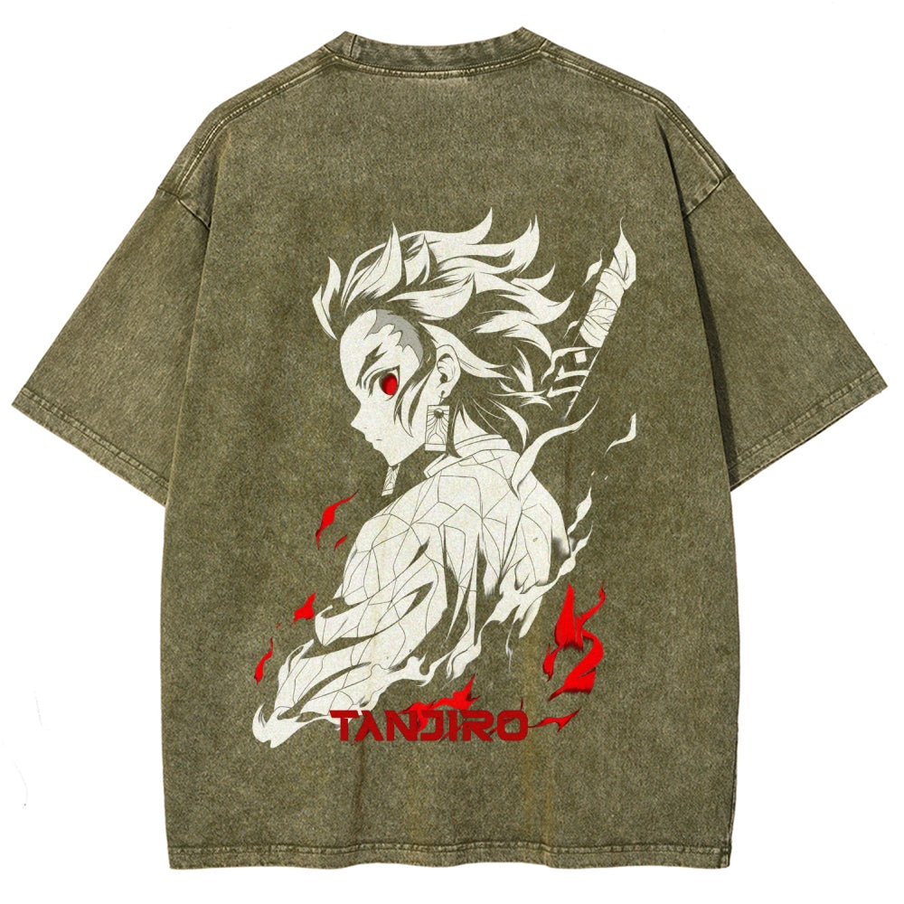 Demon Slayer Unisex Fit Washed T-Shirt 2509001406