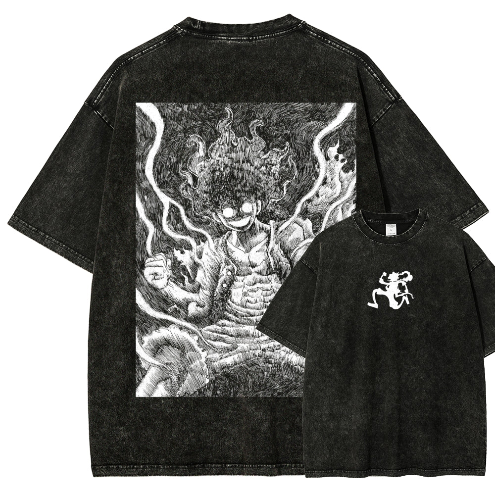 One Piece Luffy Unisex Fit Washed T-Shirt 2509003511