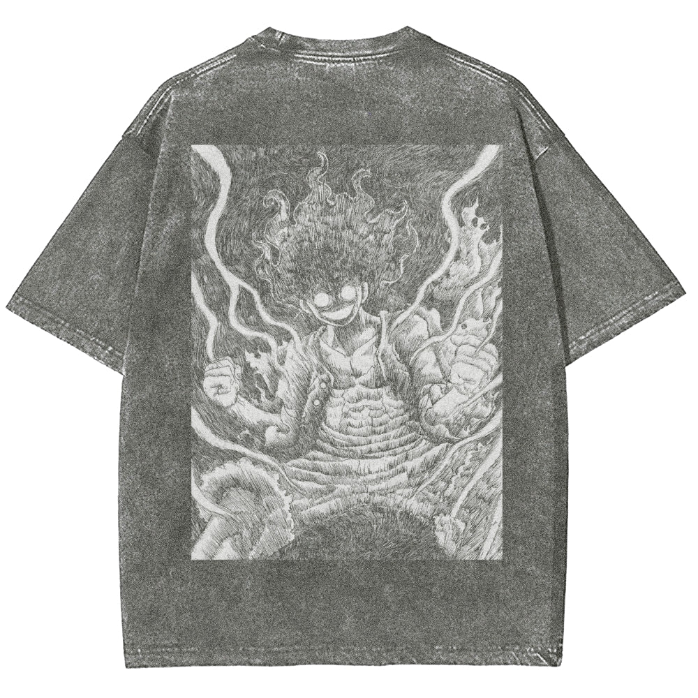 One Piece Luffy Unisex Fit Washed T-Shirt 2509003511