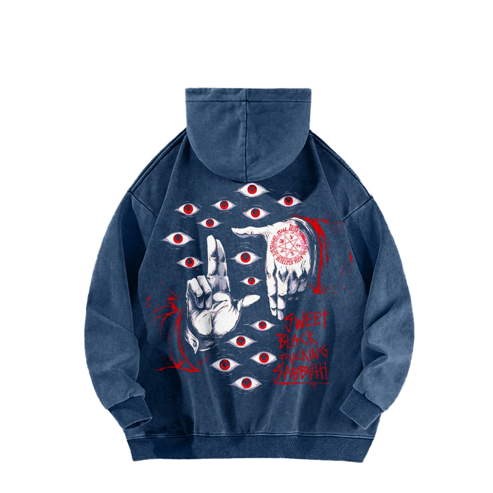 Hellsing Casual Washed Hoodie 2509006233