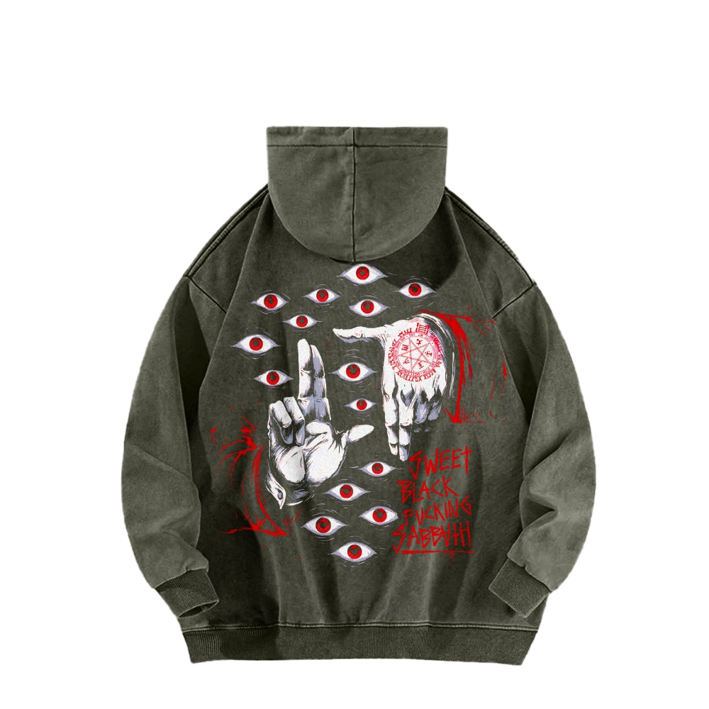 Hellsing Casual Washed Hoodie 2509006233