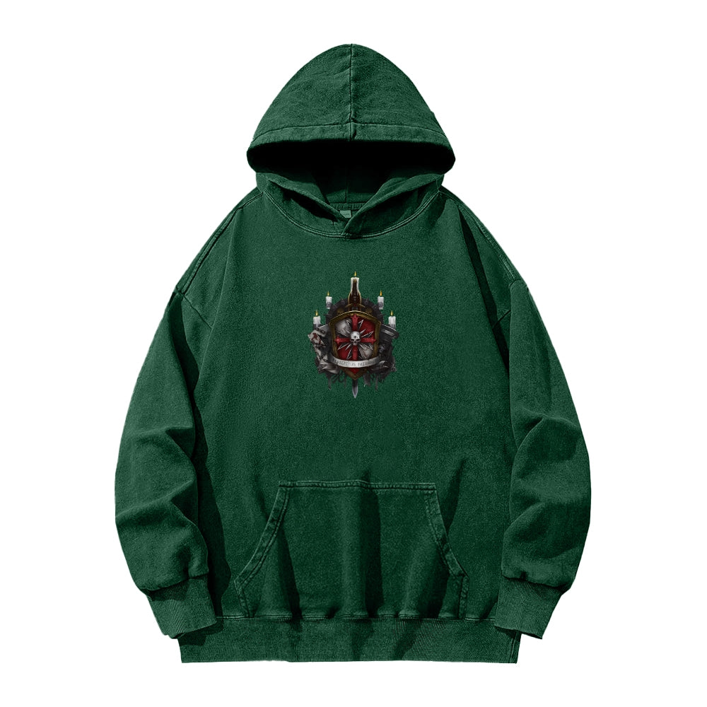 Casual Washed Hoodie 2509013863