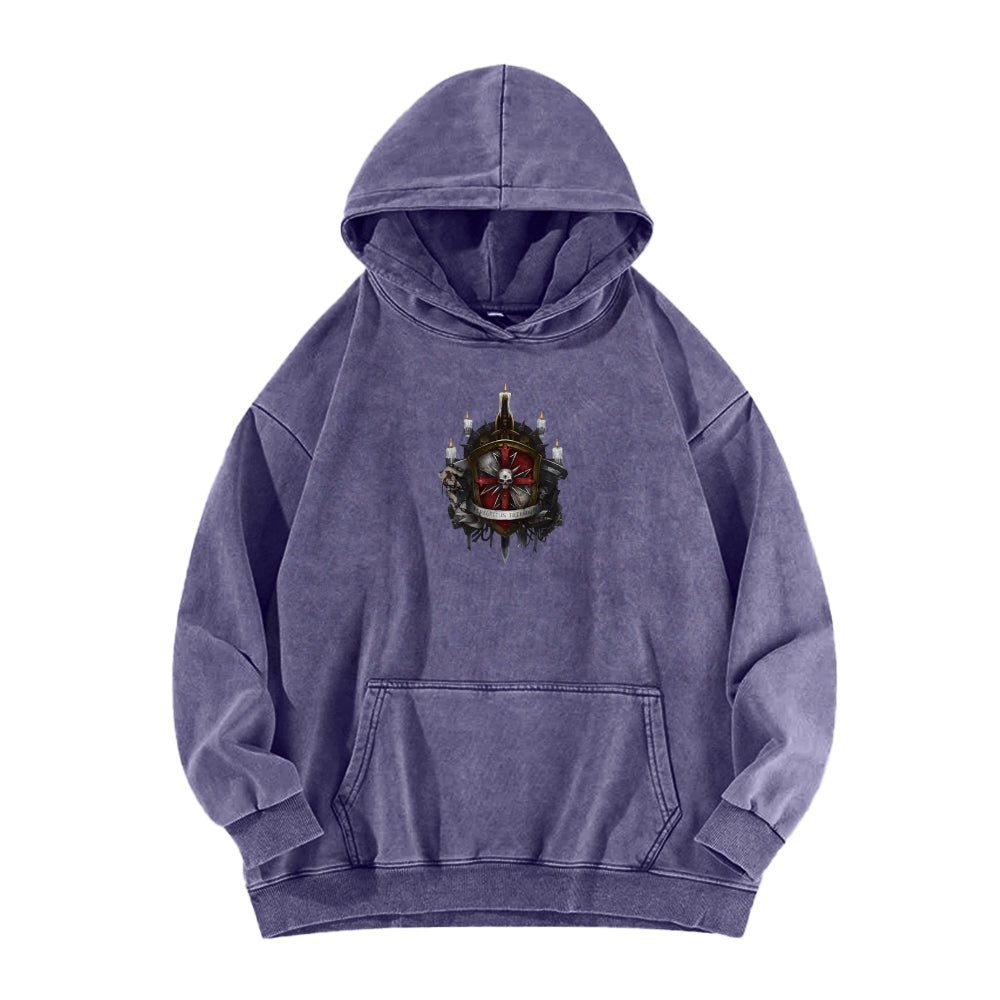 Casual Washed Hoodie 2509013863