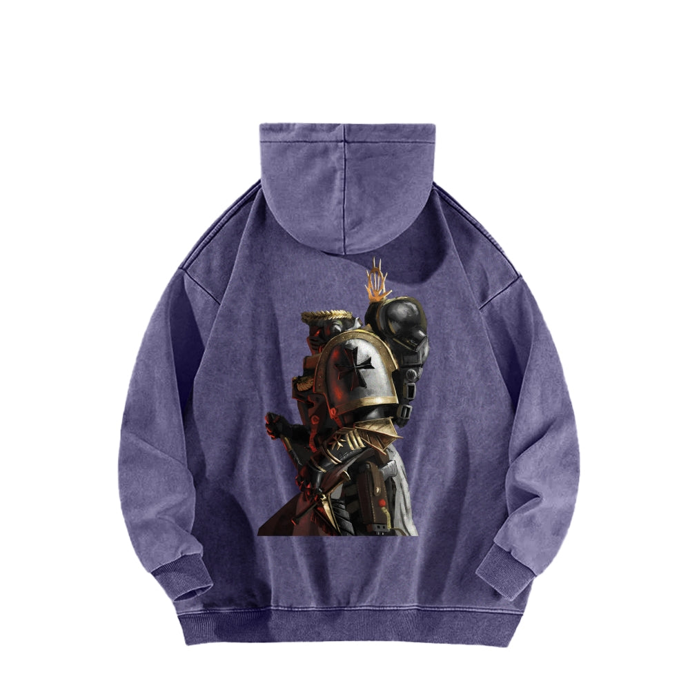 Casual Washed Hoodie 2509013863