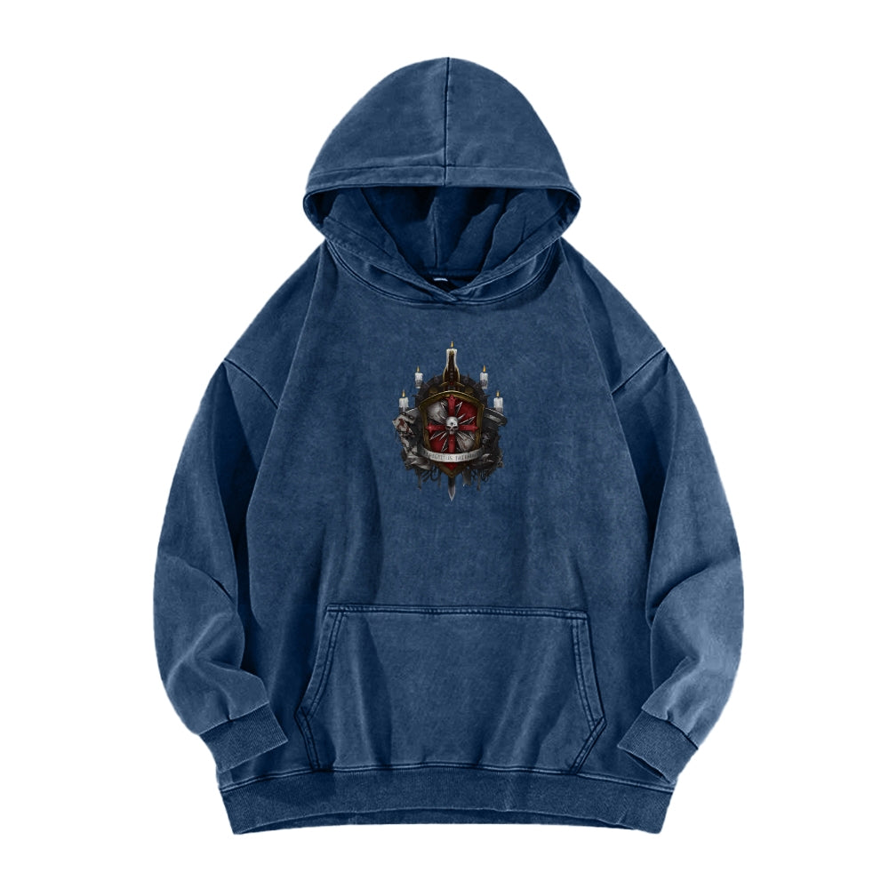 Casual Washed Hoodie 2509013863