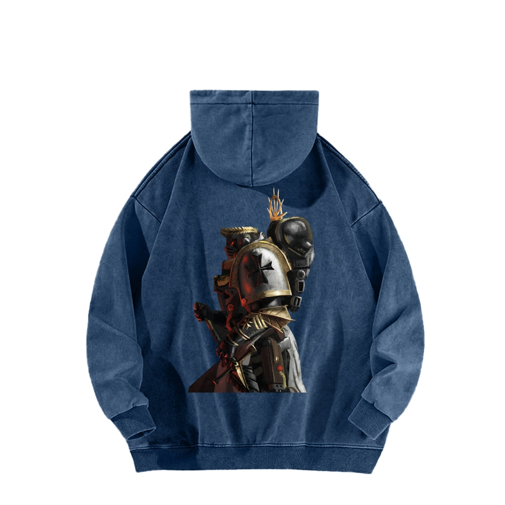 Casual Washed Hoodie 2509013863