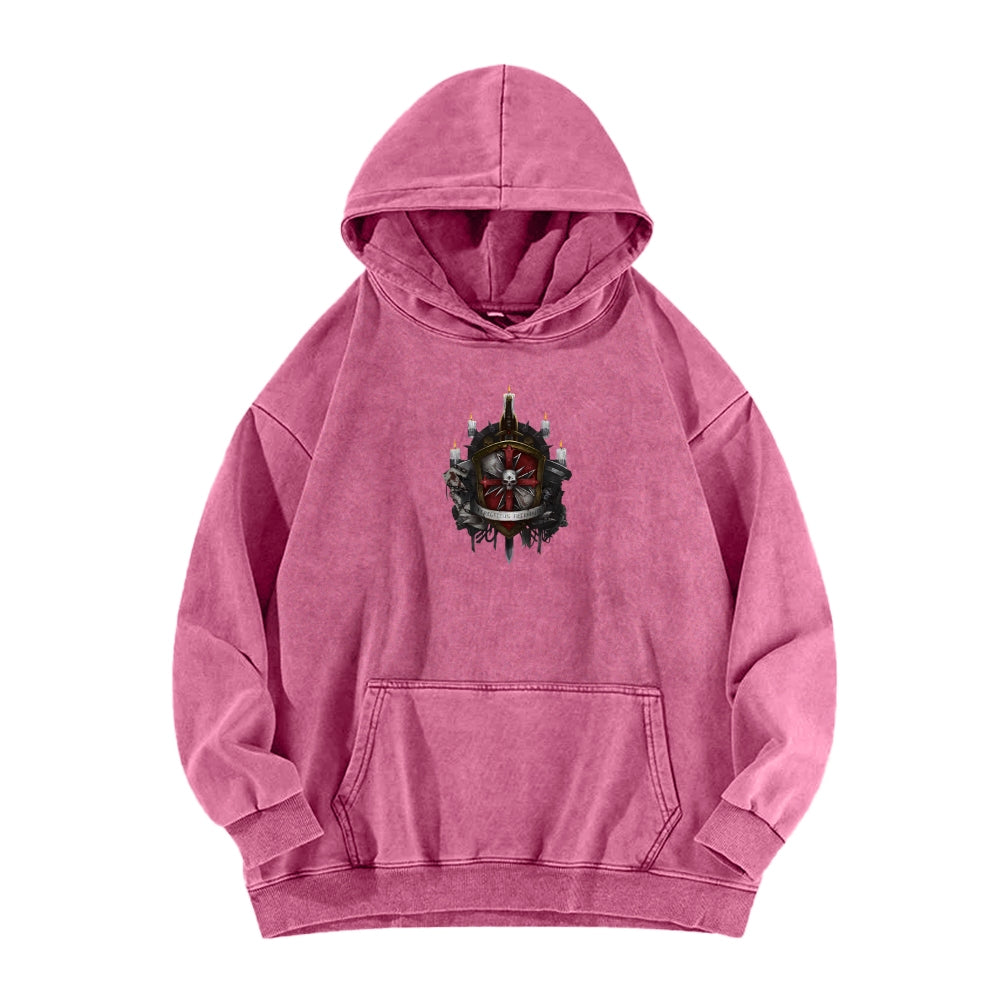 Casual Washed Hoodie 2509013863