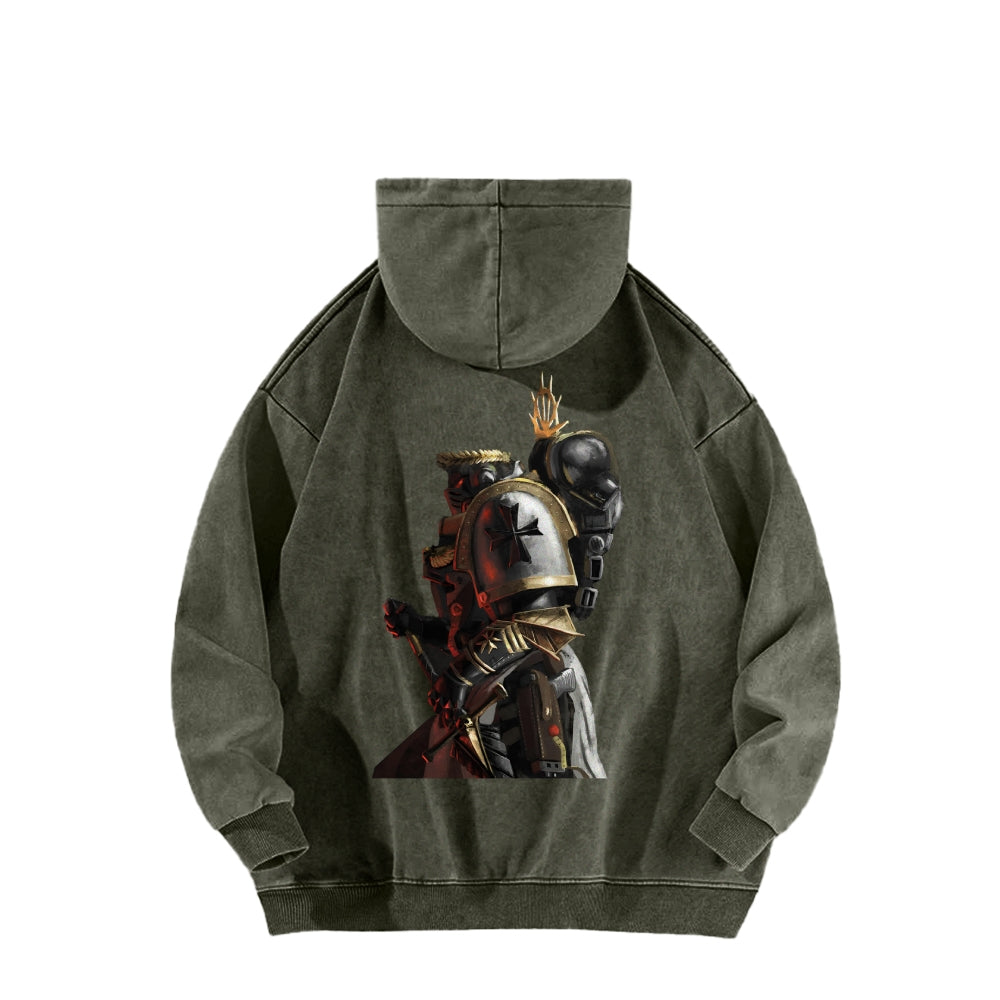 Casual Washed Hoodie 2509013863