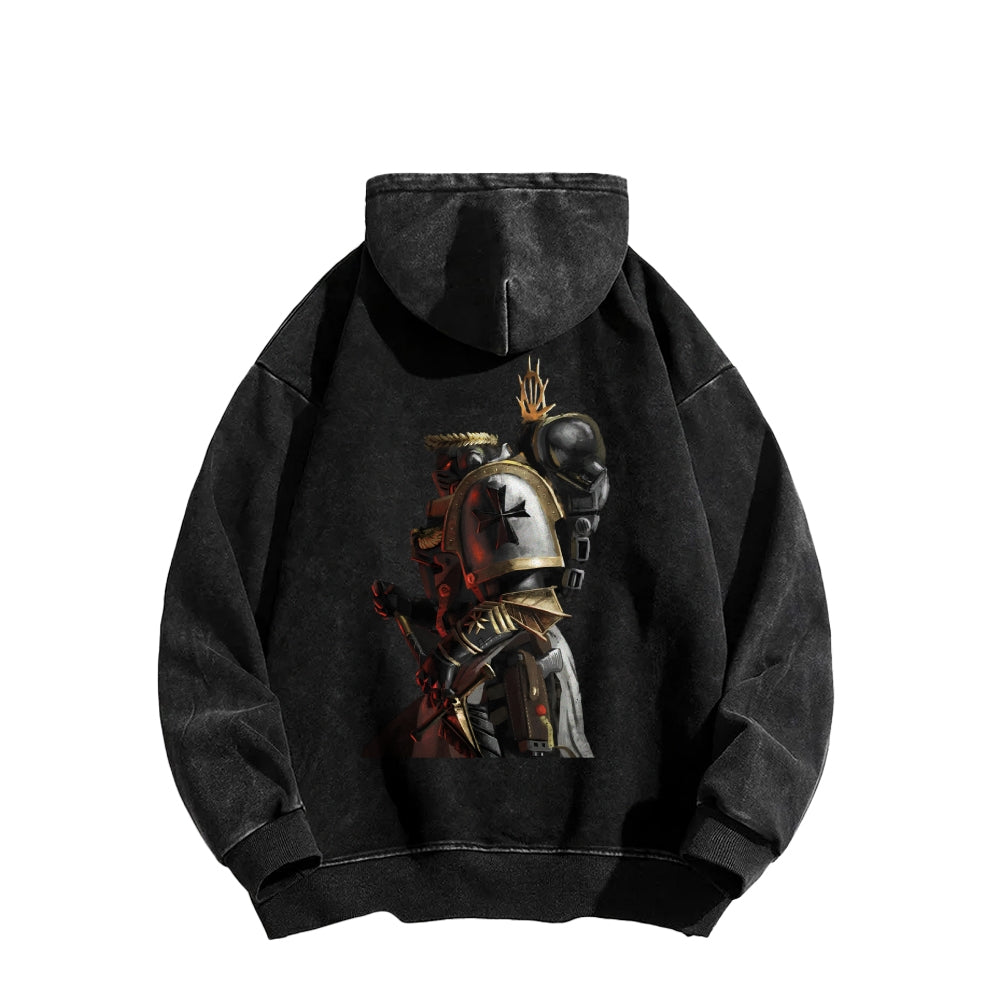 Casual Washed Hoodie 2509013863