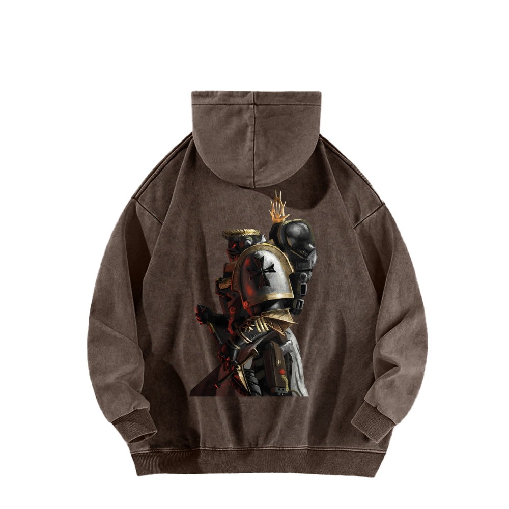 Casual Washed Hoodie 2509013863