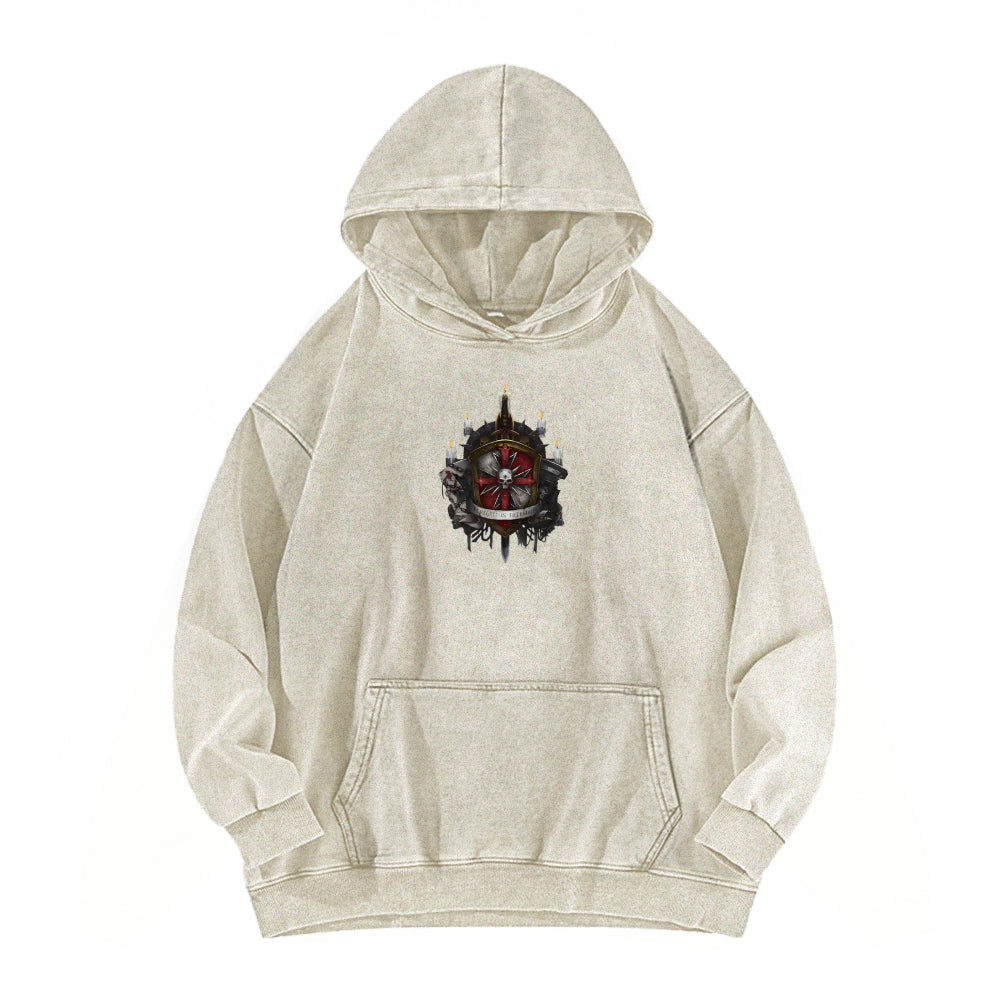 Casual Washed Hoodie 2509013863