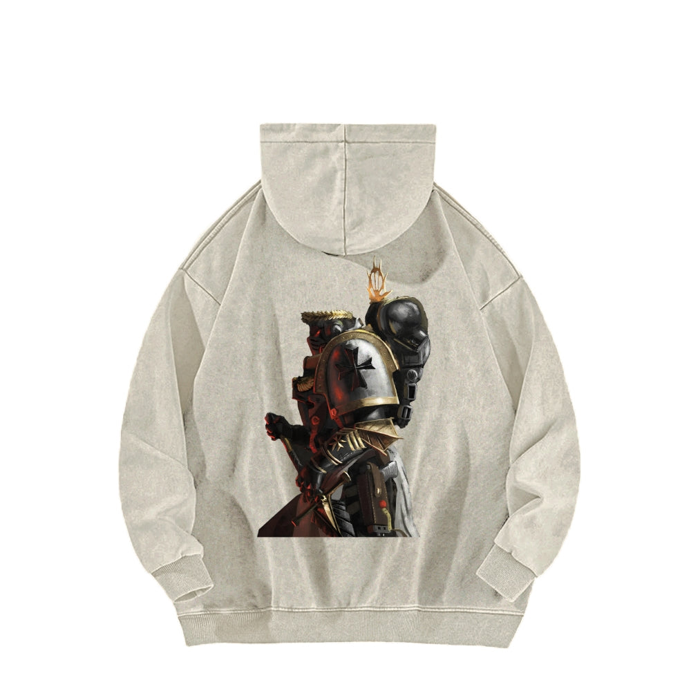 Casual Washed Hoodie 2509013863