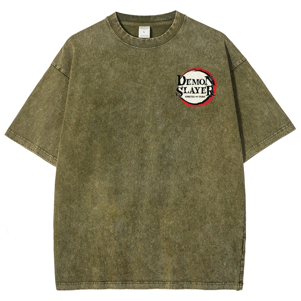 Demon Slayer Unisex Fit Washed T-Shirt 2509022796