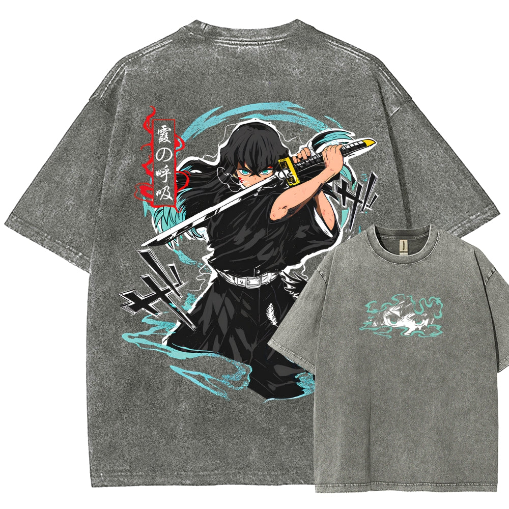 Demon Slayer Unisex Fit Washed T-Shirt 2510002532