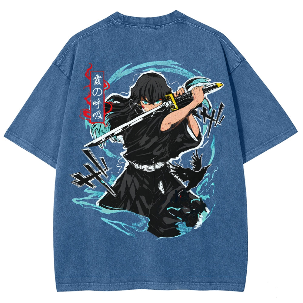 Demon Slayer Unisex Fit Washed T-Shirt 2510002532