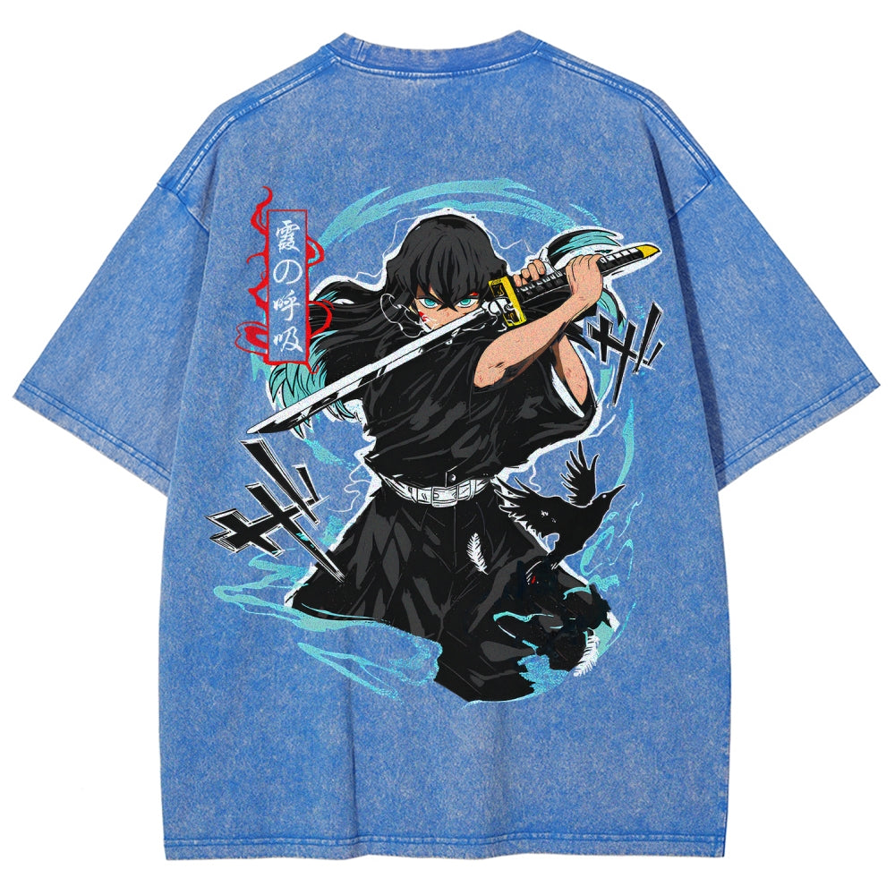 Demon Slayer Unisex Fit Washed T-Shirt 2510002532