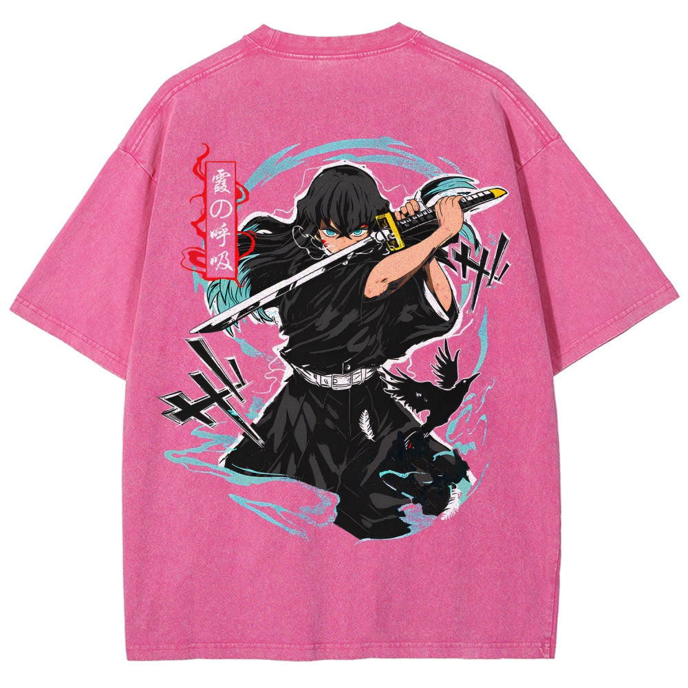 Demon Slayer Unisex Fit Washed T-Shirt 2510002532
