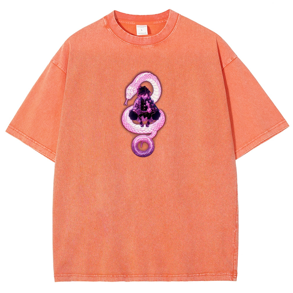 Demon Slayer Unisex Fit Washed T-Shirt 2510002547