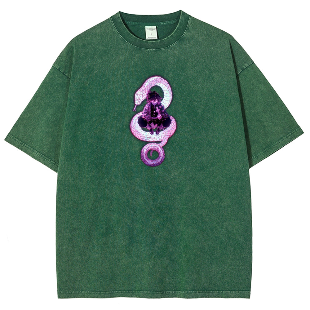 Demon Slayer Unisex Fit Washed T-Shirt 2510002547