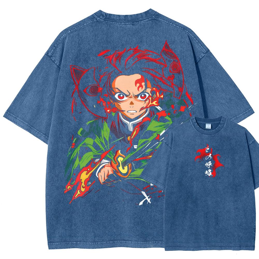Demon Slayer Unisex Fit Washed T-Shirt 2510002585