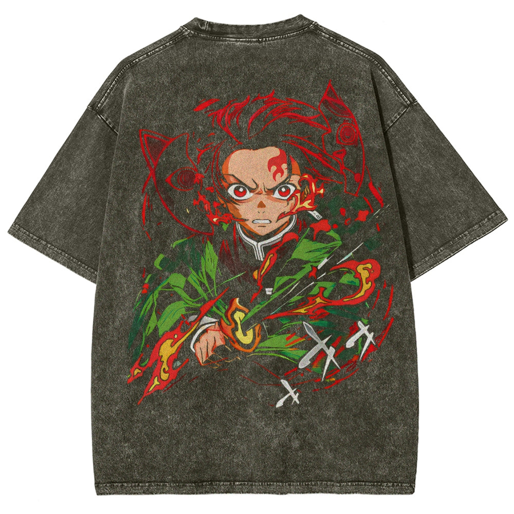 Demon Slayer Unisex Fit Washed T-Shirt 2510002585