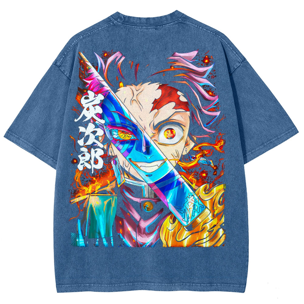 Demon Slayer Unisex Fit Washed T-Shirt 2510002604